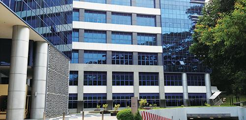 Exterior of Woods Square Tower 2 in Singapore.